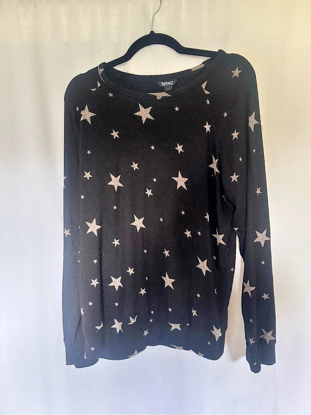 Buffalo David Bitton All-Over Star Print Pullover Sweater Size Large